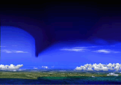 This animation illustrates that large storms systems can also pull stratospheric ozone into the lower atmosphere. 