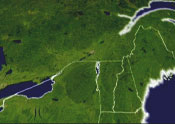 The Northeastern U.S. prior to the haze from the Canadian fires.