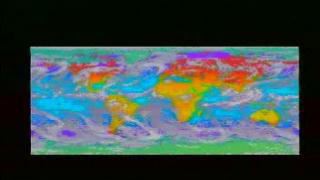 link to multimedia item number 62 entitled 'ISCCP Global Cloud Cover'. Description is 'Global cloud cover for the period 10-1-1983 through 10-31-1983'