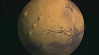 link to multimedia item number 652 entitled 'Flyover of Mars' Valles Marineris (True Color)'. Description is 'Flyover of Valles Marineris on Mars topography globe with true color texture'