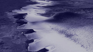 link to multimedia item number 986 entitled 'Antarctica: Fimbul Ice Shelf Fly-over'. Description is 'Fimbul Ice shelf'