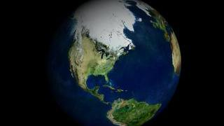 link to multimedia item number 2253 entitled 'Great Zoom into Greenbelt, MD: NASA Goddard Space Flight Center'. Description is 'Full globe view'