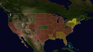 link to multimedia item number 2564 entitled 'Progression of the West Nile Virus Through the Continental United States'. Description is 'West Nile Virus propogation map'