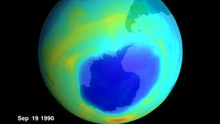 Stratospheric Ozone for September 19, 1990.