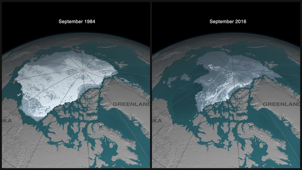This visualization begins by showing the dynamic beauty of the Arctic sea ice as it responds to winds and ocean currents.  Research into the behavior of the Arctic sea ice for the last 30 years has led to a deeper understanding of how this ice survives from year to year.  In the animation that follows,  age of the sea ice is visible, showing the younger ice in darker shades of blue and the oldest ice in brighter white.  This visual representation of the ice age clearly shows how the quantity of older and thicker ice has changed between 1984 and 2016.Complete transcript available.This video is also available on our YouTube channel.