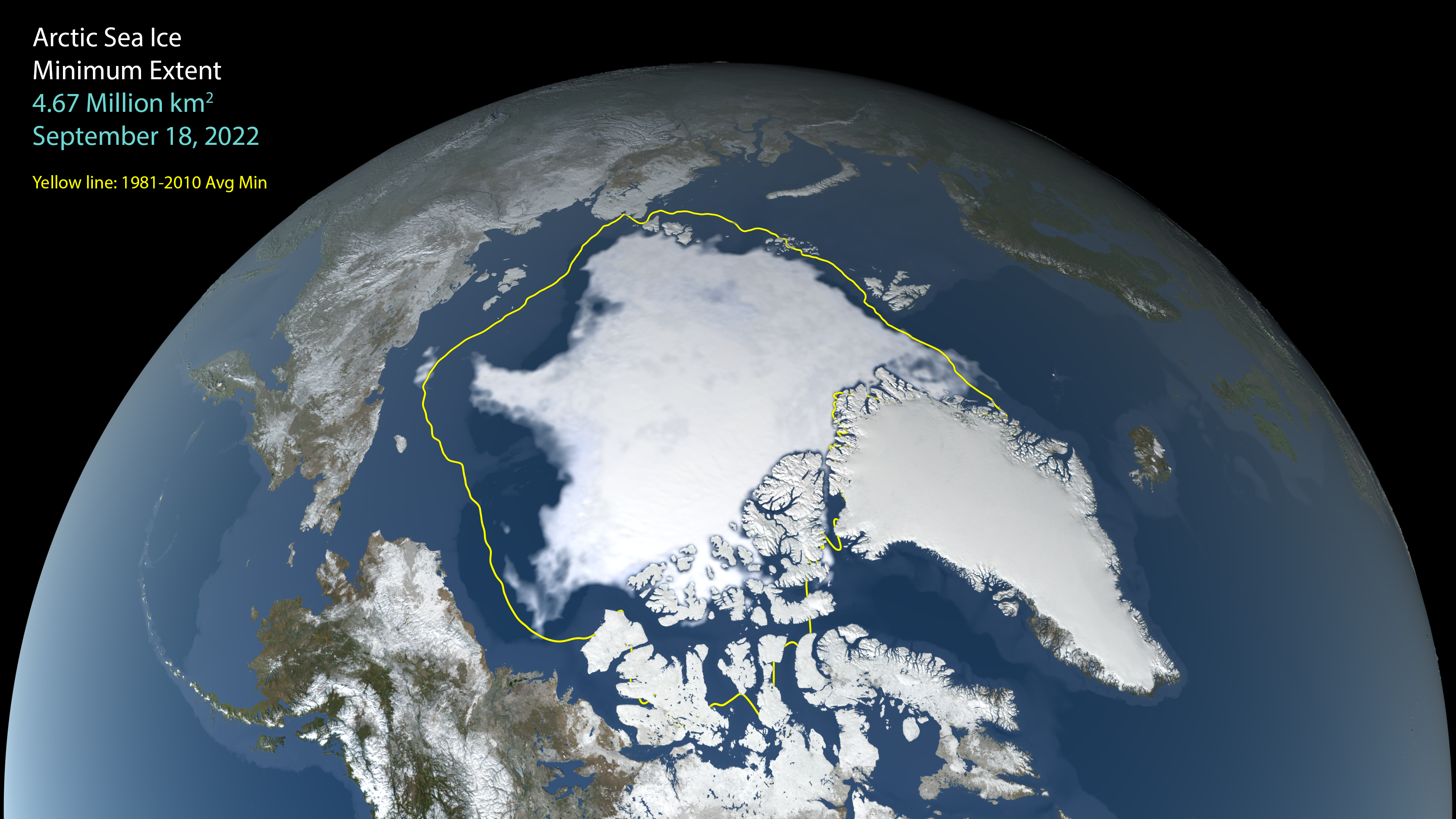 Arctic Sea Ice Minimum 2022, Print Resolution Still