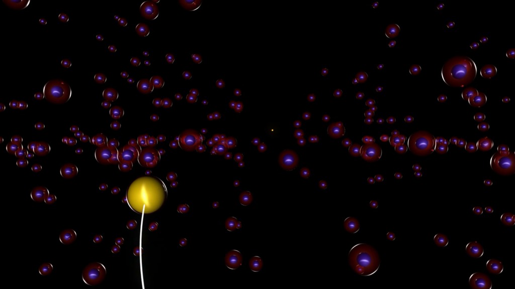 Solar particle animation