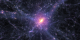 JWST Science Simulations: Galaxy Evolution tracking animation.  This visualization shows galaxies, composed of gas, stars and dark matter, colliding and forming filaments in the large-scale universe providing in a view of the Cosmic Web.  