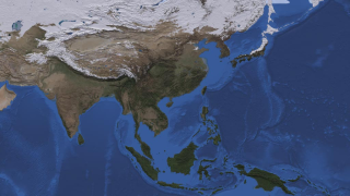 The Himalayan and Tian Shan mountain ranges, as well as much of Siberia, had a heavy coat of snow on Feb. 28, 2010.