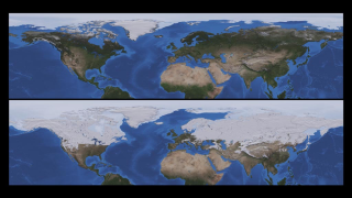 The difference in the Northern Hemisphere's minimum and maximum snow cover drastically alters the reflectivity of the Earth.