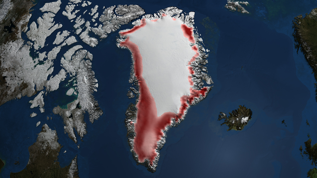 Scientists can see and fact-check from space how ice melts in Greenland each year.