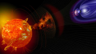 Image NASA: Magnetic field lines, collectively known as the magnetosphere, surround Earth