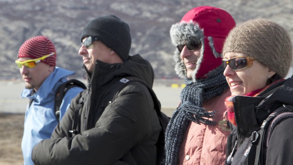 This year five teachers were invited on board NASA's P-3B aircraft to fly at 500 meters above the glaciers of Greenland with Operation IceBridge, a six-year mission to study Arctic and Antarctic ice. Two teachers from Greenland, two from Denmark, and one from the United States were given the opportunity to see polar research first hand, and then take that experience back to their classrooms.For complete transcript, click here.