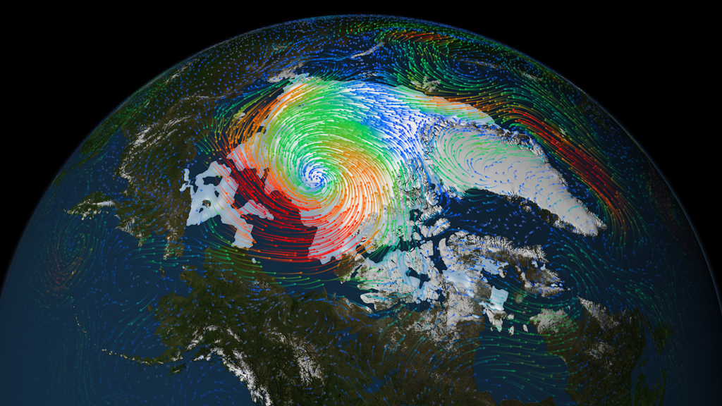A summer cyclone at the top of the world tore through thinning Arctic sea ice.