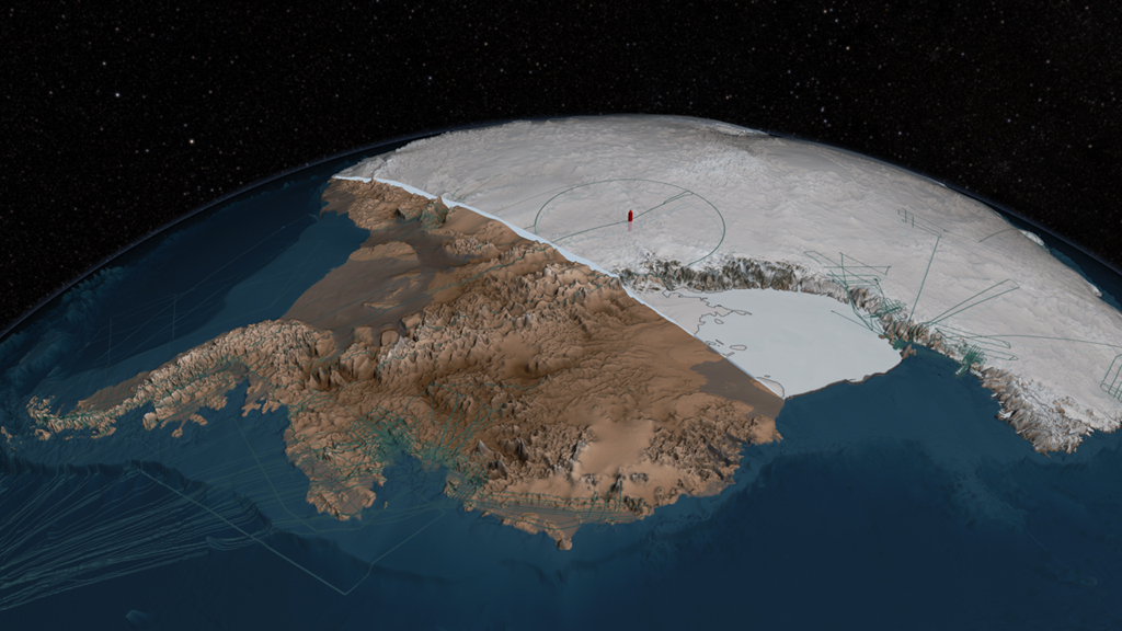 Scientists peel back the continent’s ice to explore its underlying bedrock.