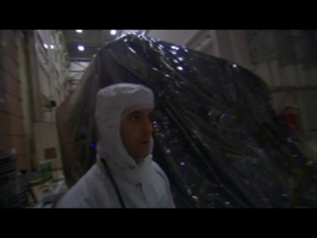A Webb Video Snap Shot of the Integrated Science Instrument Module being moved from NASA Goddard Space Flight cleanroom to the Space Environment Simulator for cryogenic testing.  
