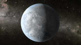 Kepler-62e is 60 percent larger than Earth. It completes one orbit around its star every 122 days.
