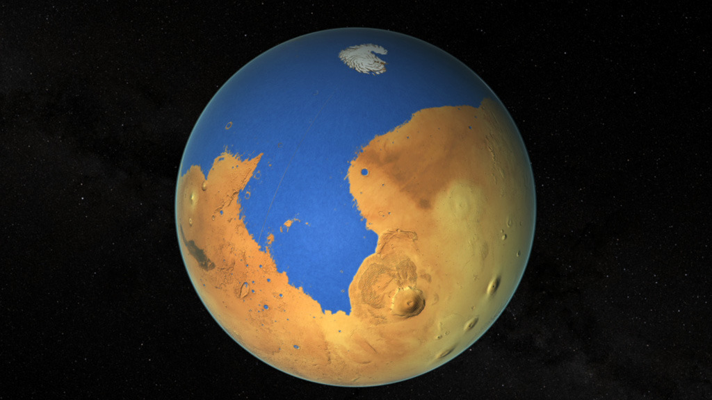 NASA research suggests an ocean once covered the surface of Mars.