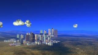 This animation shows summer precipitation without the effects of pollution.