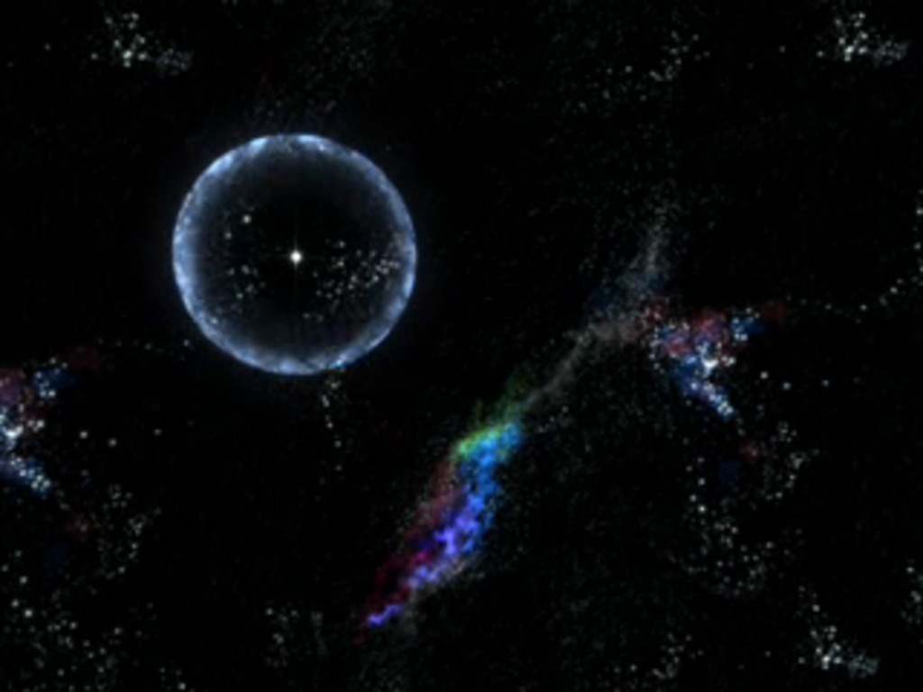 This animation illustrates Neutron star SGR 1806-20 which  produced a gamma ray flare that disrupted Earth's ionosphere.