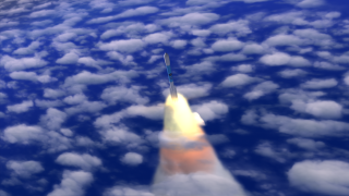 This animation begins with a Delta rocket launch. Once the vehicle reaches orbit, the satellite deploys into its final configuration. 