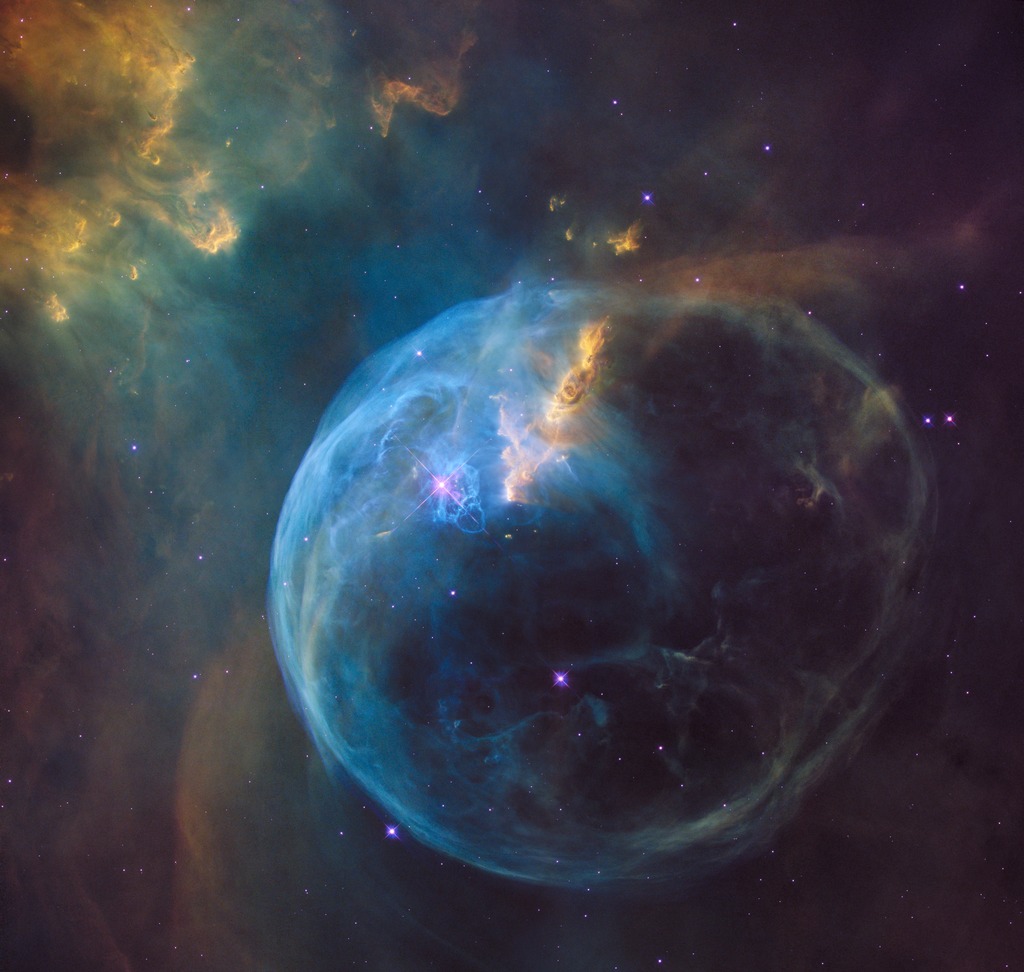 To mark Hubble's 26th birthday, astronomers captured this balloon-like sphere of gas.