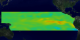 Sea surface temperature anomaly in the Pacific for August 2001.  This simulation shows a possible El Niño.