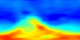 This animation shows water vapor (H2O) in the atmosphere from August 13 through October 15, 2004. Red represents high concentrations; blue represents low concentrations. The spatial resolution is low: each pixel covers an area of 5 degrees longitude by 2 degrees latitude, so the entire world (except for 1 degree at each pole) is covered by the 72x89 pixel images.  This  product is available through our Web Map Service .