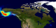 This animation shows aerosol index over Alaska from June 21 through July 10, 2004. Each image pixel corresponds to an area 1 degree in longitude by 1.25 degrees in latitude.  This  product is available through our Web Map Service .
