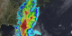 Hurricane Irene visualization of clouds followed by rain accumulation using TRMM color bar