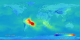 The streak of red, orange, and yellow across South America, Africa, and the Atlantic Ocean in this image points to high levels of carbon monoxide on September 30, 2005.  This  product is available through our Web Map Service .