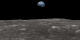 A simulation of what the Apollo 8 crew saw as the Earth rose above the lunar horizon during their fourth orbit around the Moon. Includes a clock overlay. This version runs at a constant speed and does not overlay the photographs.