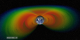 A cross-section view of the Earth's radiation belts.