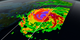 Animation revealing a swath of GPM/GMI precipitation rates over Typhoon Hagupit. As the camera moves in on the storm, DPR's volumetric view of the storm is revealed. A slicing plane moves across the volume to display precipitation rates throughout the storm. Shades of green to red represent liquid precipitation extending down to the ground.