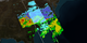 Animation depicting a snowstorm over Kentucky, West Virginia, Virginia, and North Carolina.  A slicing plane reveals the inside of the storm, showing where the precipitation switches from rain (yellow, green, and red) to snow and ice (light blue and purple).