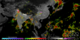 This visualization shows rainfall-triggered landslides and  precipitation from August and September of 2014 in Asia and  the Himalayan Arc.