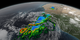 Print resolution still of Tropical Storm Fred's precipitation amounts both on the ocean surface and in the 3D structure of the storm. Precipitation colors ranging from green to red are liquid precipitation amounts. Precipitation colors in shades of blue are frozen precipitation.