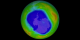 As the sun rises over Antarctica, the yearly ozone hole begins to form.