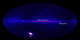 This image from Fermi's Large Area Telescope (LAT) shows how the entire sky looked on March 7 in the light of gamma rays with energies beyond 100 MeV. Although the Vela pulsar is the brightest continuous LAT source, it was outmatched this day by the X5.4 solar flare, which brightened the sun by 1,000 times.   Credit: NASA/DOE/Fermi LAT Collaboration