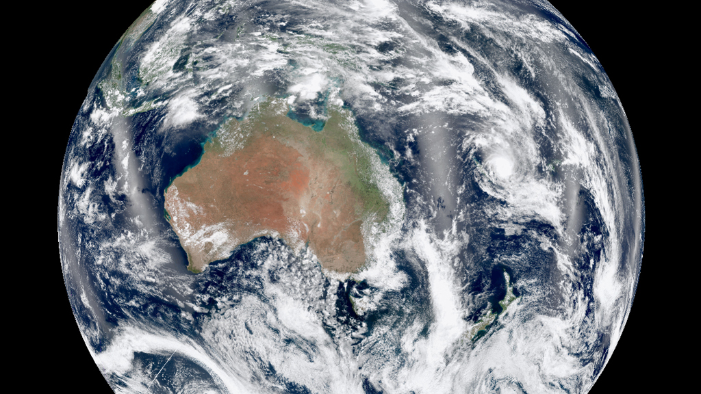 The atmosphere hanging over Australia makes for some wicked clouds and climate.
