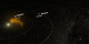 View of the Solar System, showing the Sun, Jupiter and Saturn