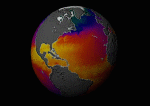 These animations show a year in the life of global and Atlantic ocean temperatures, June 2, 2002 to May 11, 2003.
