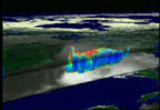 The following hurricane visualizations were developed using data from TRMM's precipitation radar.This is Hurricane Earl.