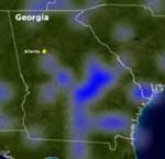 Higher Rainfall Rates Downwind of Atlanta, Georgia
