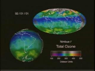 Total ozone as measured by Nimbus-7 TOMS during the period 1-1-1992 through 12-31-1992