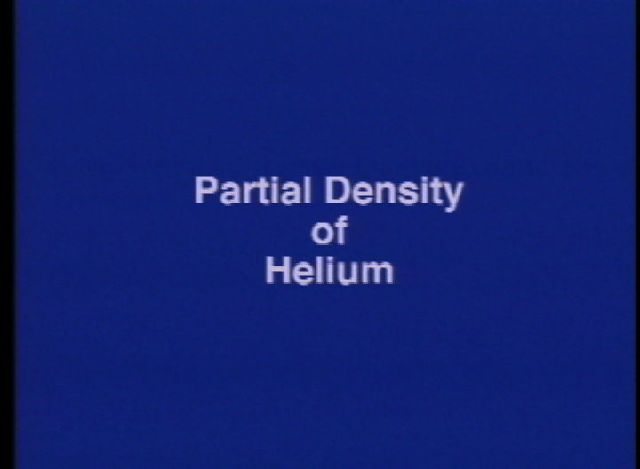 Video slate image reads "Partial Density of Helium".