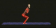 An animation of a skeleton jumping