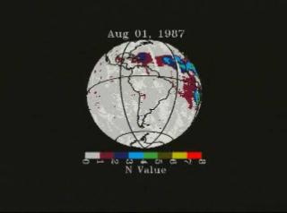 NASA SVS | Annually Occurring Aerosol Features: Biomass Burning in South America from Aug. through Sept. 1987