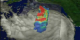 A fly-in to Hurricane Bonnie on August 25, 1998, showing the three-dimensional structure of the precipitation as measured by the Precipitation Radar instrument on TRMM.  In this animation, a surface of constant precipitation is colored by the value of the precipitation on the ground under the surface.  The global cloud cover data was measured by GOES.