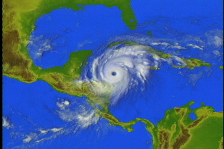 NASA SVS  Hurricane Mitch from GOES: October 27, 1998
